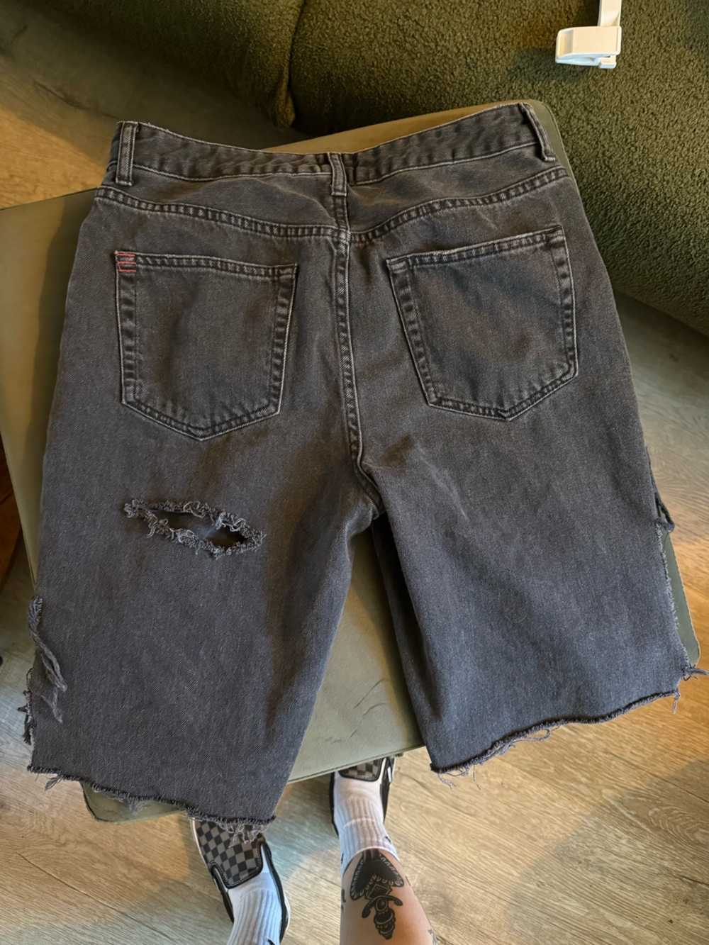 BDG Black Distressed Jean Shorts